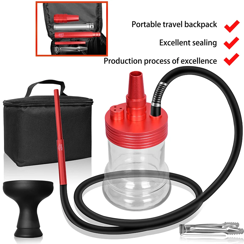 Новинка 2021 стильный портативный дорожный кальян с курительной трубкой из стекла