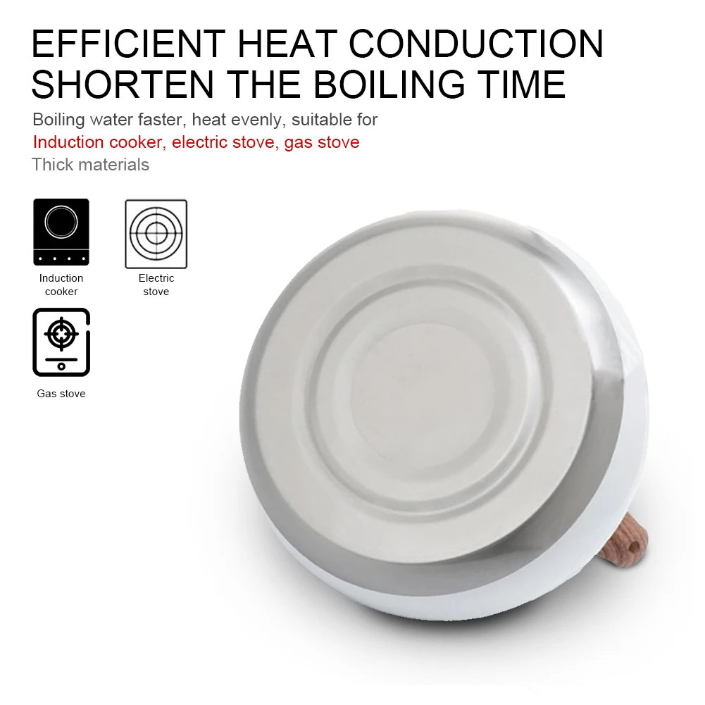 3L Нержавеющая сталь со свистком Чай чайник плита эмаль Еда Класс горшок с