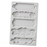 cake baking frame cake border silicone molds 3d cupcake fondant decorating tools candy clay chocolate gumpaste mould