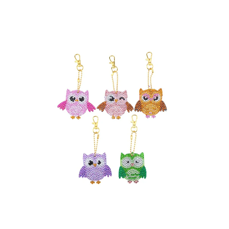 5 шт. DIY полная дрель специальный алмаз живопись брелок мультфильм сова торт