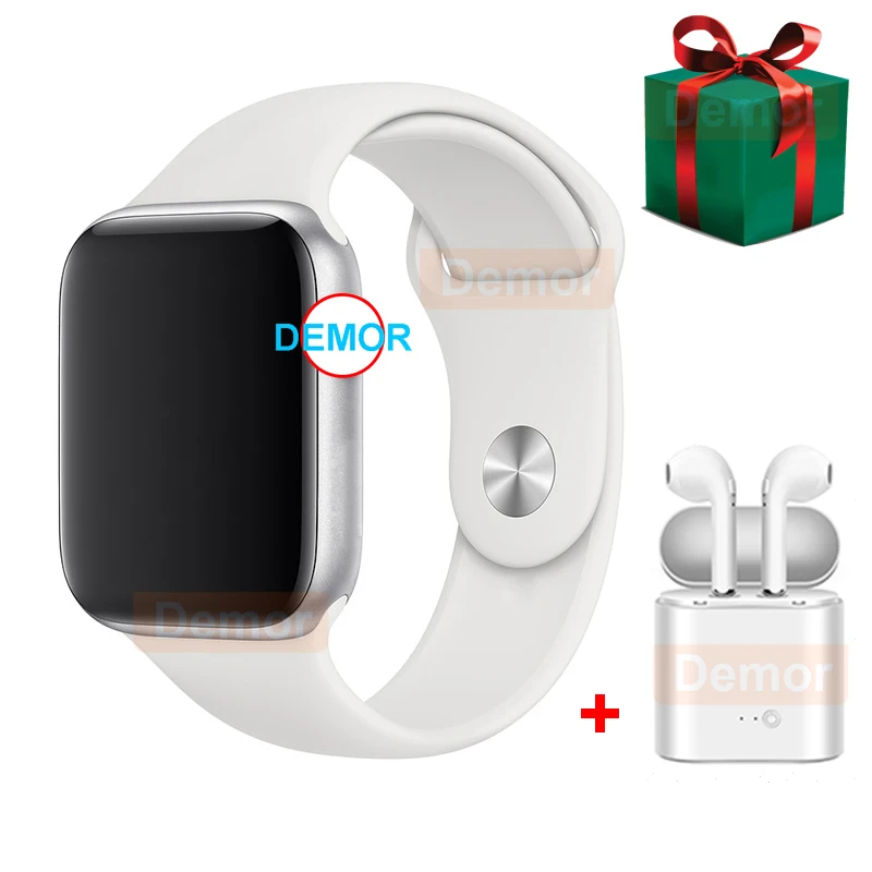 Белый DEMOR IWO 9 Смарт-часы gps серии 4 44 мм монитор сердечного ритма Smartwatch для Xiaomi iPhone huawei Android телефон гарнитура подарок - Цвет: Белый