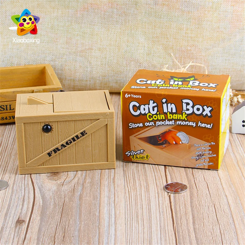 Money Boxes Moneybox Piggy Bank Coin Safe Cartoon Electric Greedy Hand Stealing Paw Creative Best Gift for Child Baby Kid |