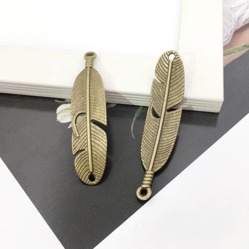 Подвески с пером 10 мм x 45 20 шт. сделай сам изготовление ювелирных изделий кулон