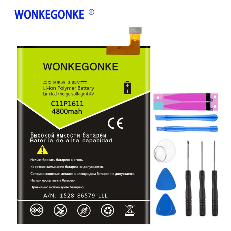 Аккумулятор WONKEGONKE C11P1611 для ASUS Zenfone 3 Max Z3 ZC520TL X008DB PegASUS X008 X008D Z01B|Аккумуляторы