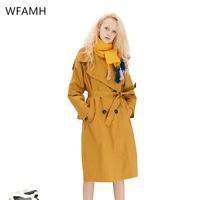 2021 new arrival spring autumn trench coat women double breasted long outerwear lady high quality overcoat female windbreaker