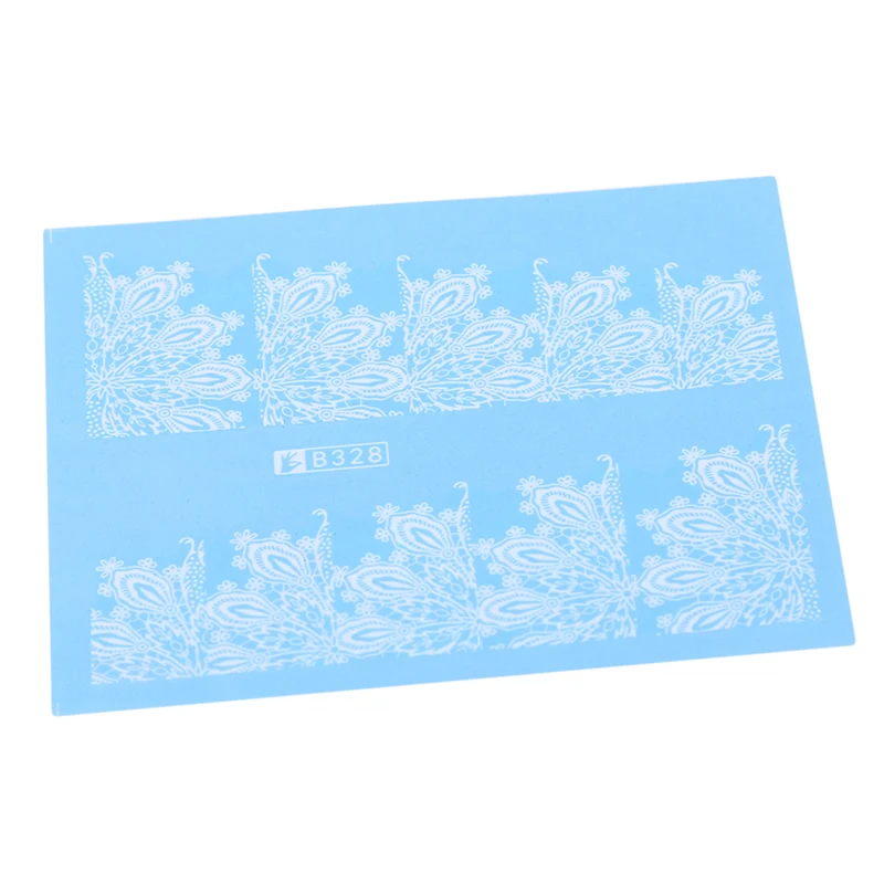 Модные кружевные наклейки для ногтей с цветами высококачественные Типсы