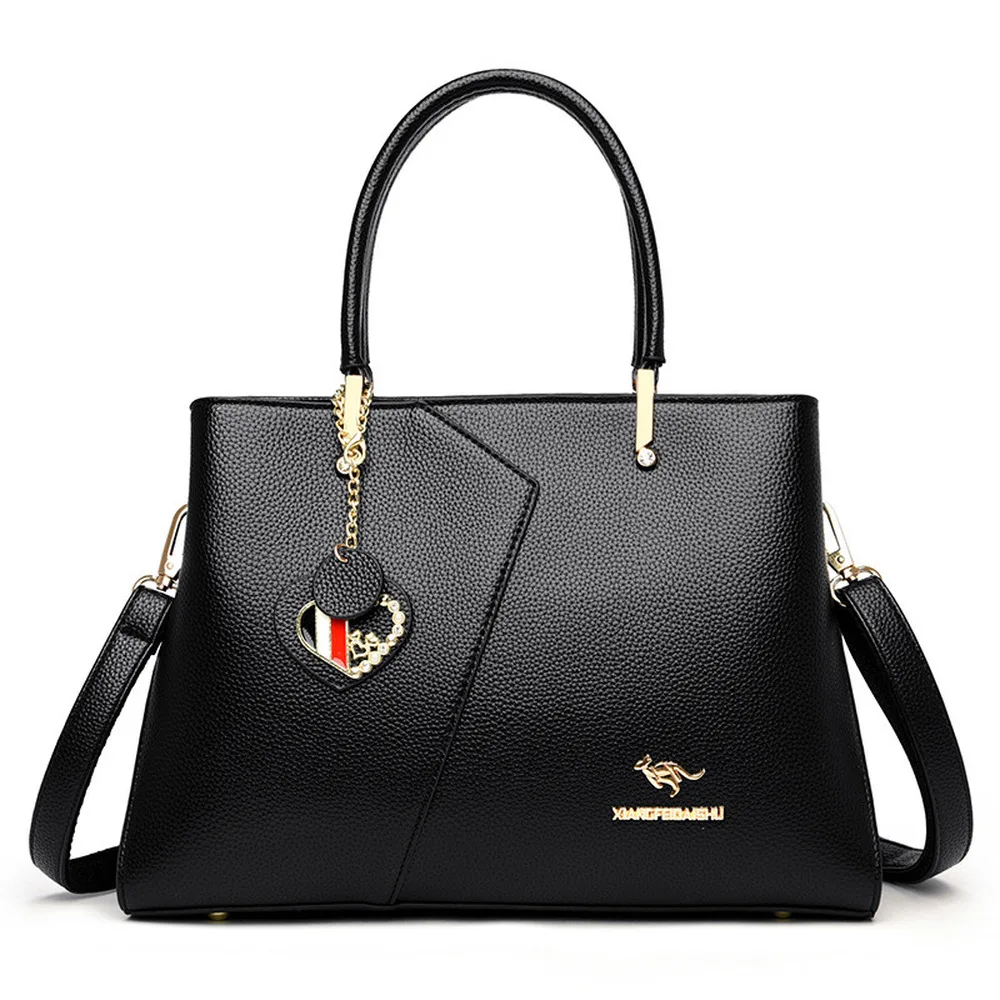 

2020 Fashion Newest Style Splicing Women's Large Capacity Single Shoulder Straddle Bag Fashion Versatile Portable PU Bag Woman
