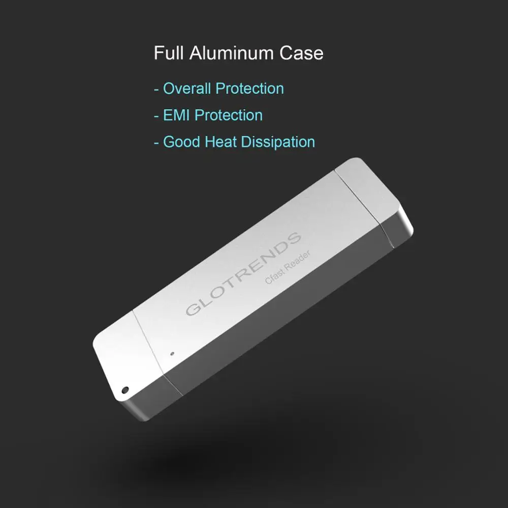 CFast кардридер 2 0 10 Гбит/с чип с USB C и портом A полностью алюминиевый чехол