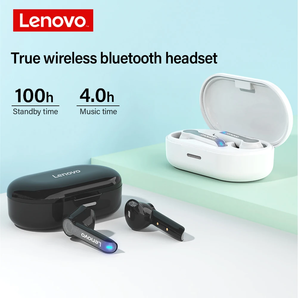 Беспроводные наушники Lenovo HT08 настоящая Беспроводная Bluetooth-гарнитура Hi-Fi звуки
