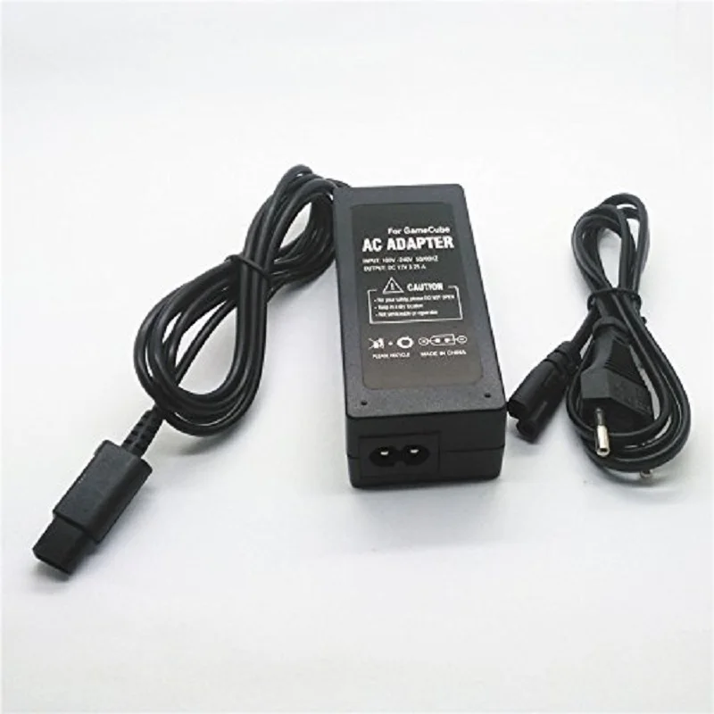 

Power Supply for nintendo for GameCube video game console made by third party factory AC/DC adapter 100-240V 60HZ 0.6A EU/US