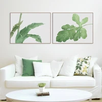 modern green leaves canvas painting plant prints and poster nordic wall art pictures home decor for living room unframed