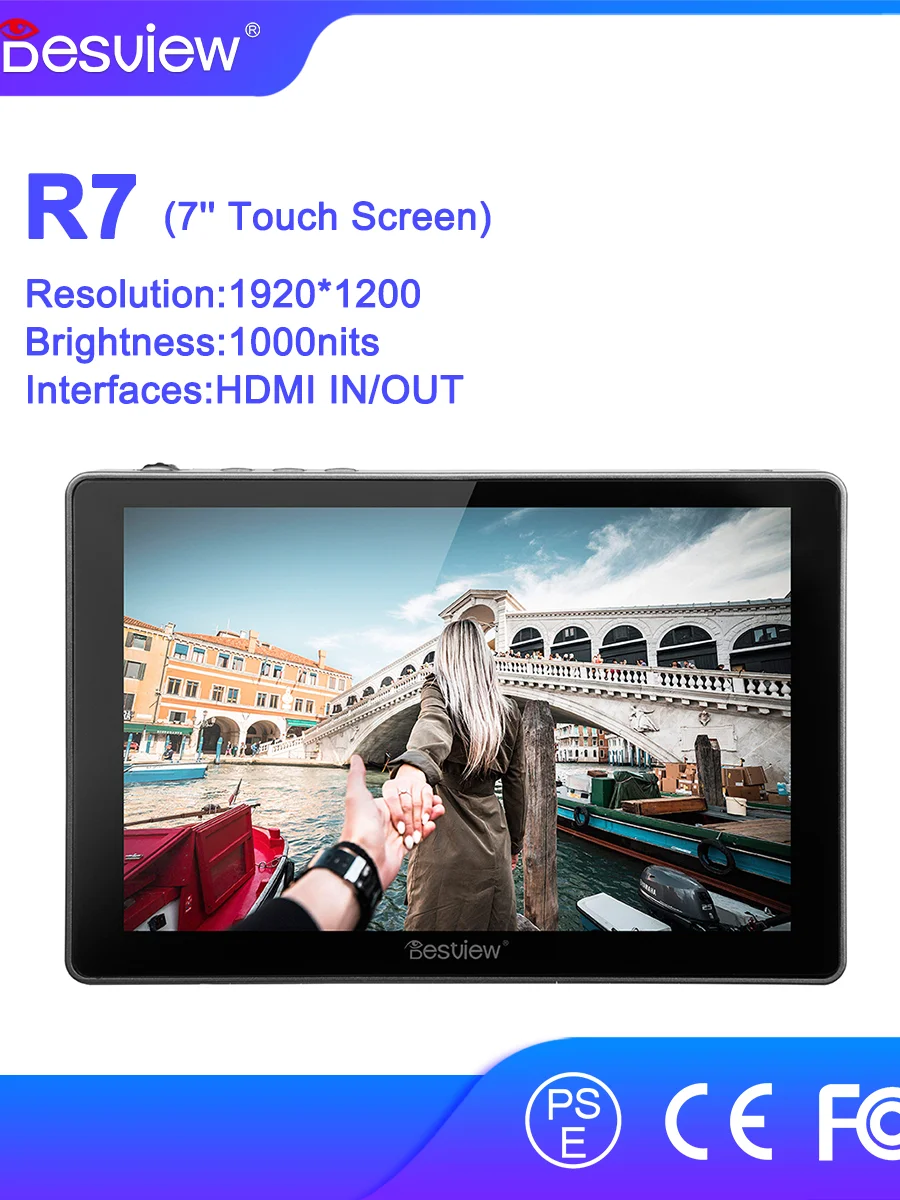 3D LUT Touch Screen Desview Camera DSLR Field Monitor R7 1000 nits 4K HDMI Waveform Vectorscope HDR|Мониторы| |
