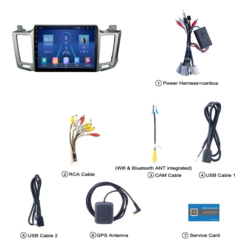 Wanqi Android 10 0 автомобиля DVD Mltimedia GPS навигации Системы для TOYOTA RAV4 2013-2018 Автомобильное