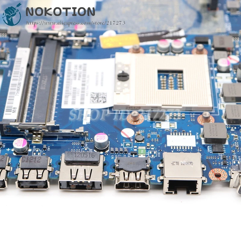 Материнская плата NOKOTION для ноутбука Lenovo G570 основная HM65 UMA HD DDR3 PIWG2 LA-675AP |
