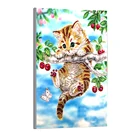 Высокое качество милый кот залезл по дереву алмазная живопись особой формы рукоделие Стразы 5D алмазная живопись