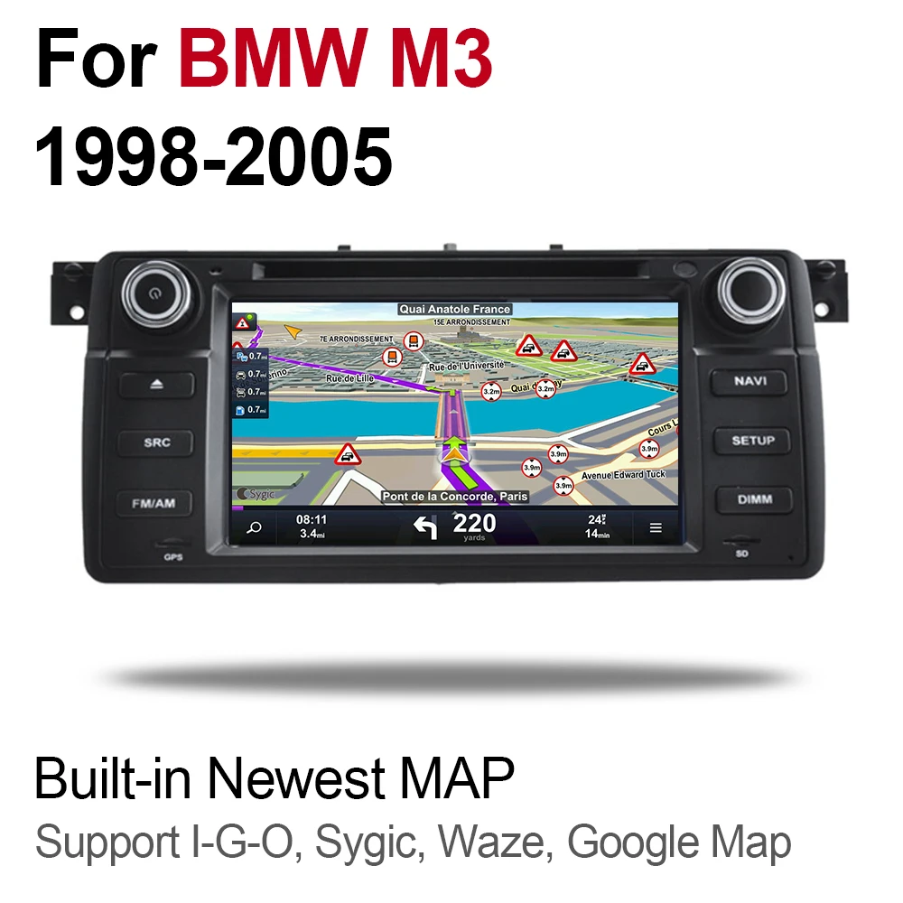Автомобильный мультимедийный плеер 2 Din Android 9 Авторадио для BMW M3 1998 ~ 2005 DVD GPS 8 ядер 4