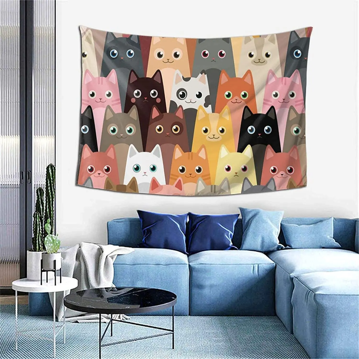 

Cats Tapestry Wall Bedroom Hanging Decor Room Home Dorm Living Bedding