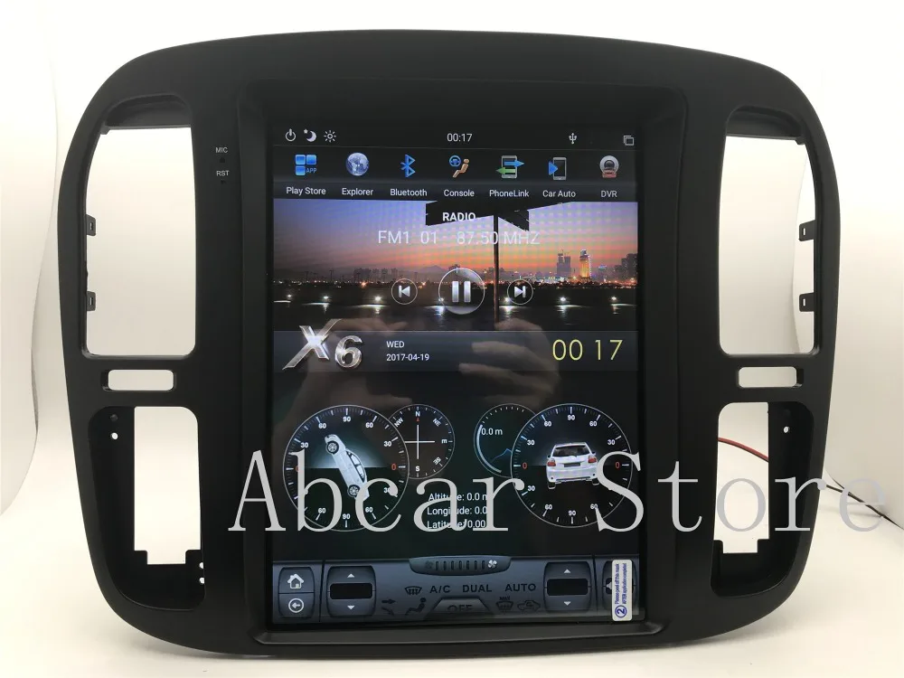 Tesla стиль Android 8,1 автомобильный dvd-плеер gps навигация для TOYOTA LAND CRUISER LC100 LEXUS LX470 1999-2002 радио px6 carplay ips
