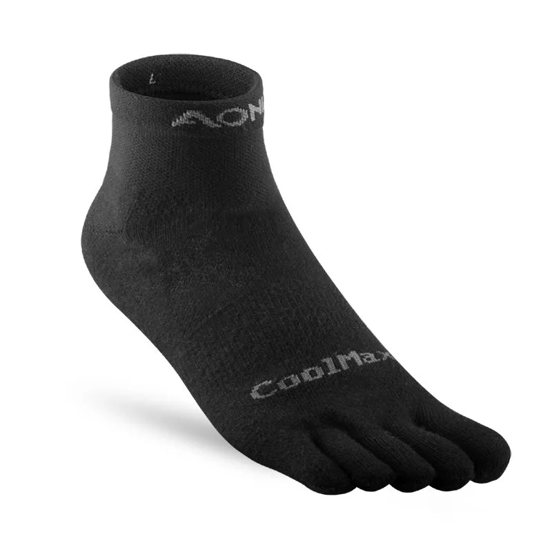 Большие размеры, EUR35-46, Coolmax, мужские, женские, влагостойкие, Sox, походные, скалолазание, носки для верховой езды, дышащие, пять носок с пальцами - Цвет: Черный