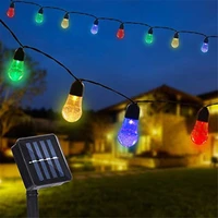 203050leds solar crystal bubble ball string lights 8modes outdoor crystal ball lighting for garden wedding christmas holiday