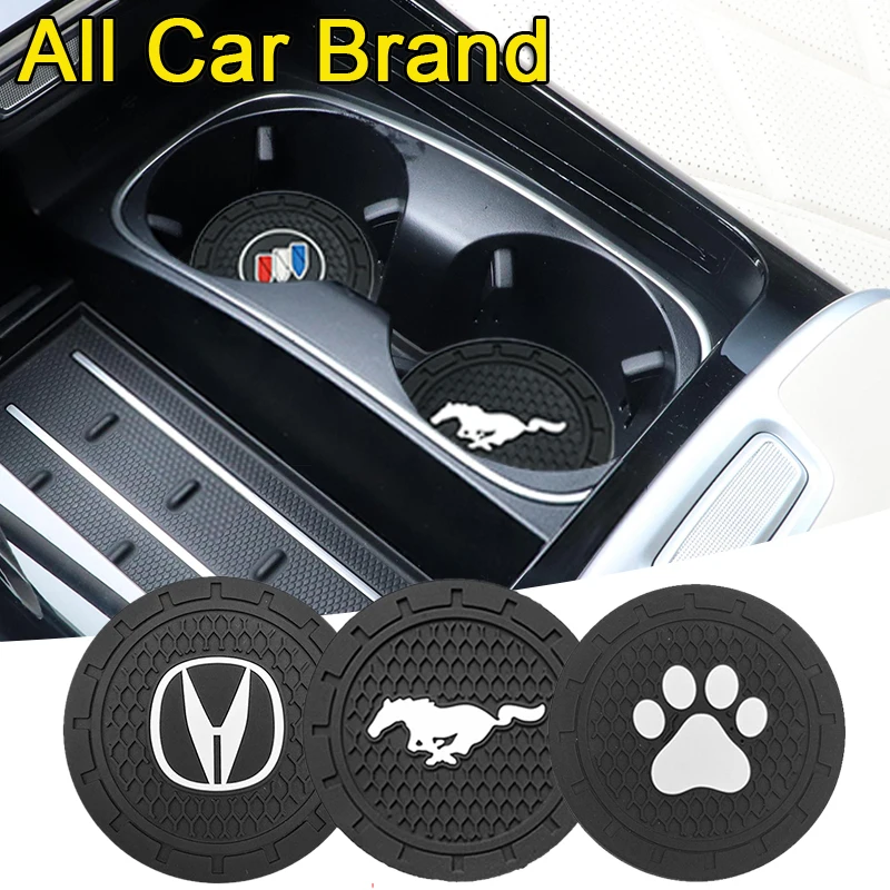 

New 1pcs Car Silica Gel Anti-Slip Pad Coasters Car Goods for Fords Accessories F150 F250 F350 Mk4 Para Ranger Econoline Freestar