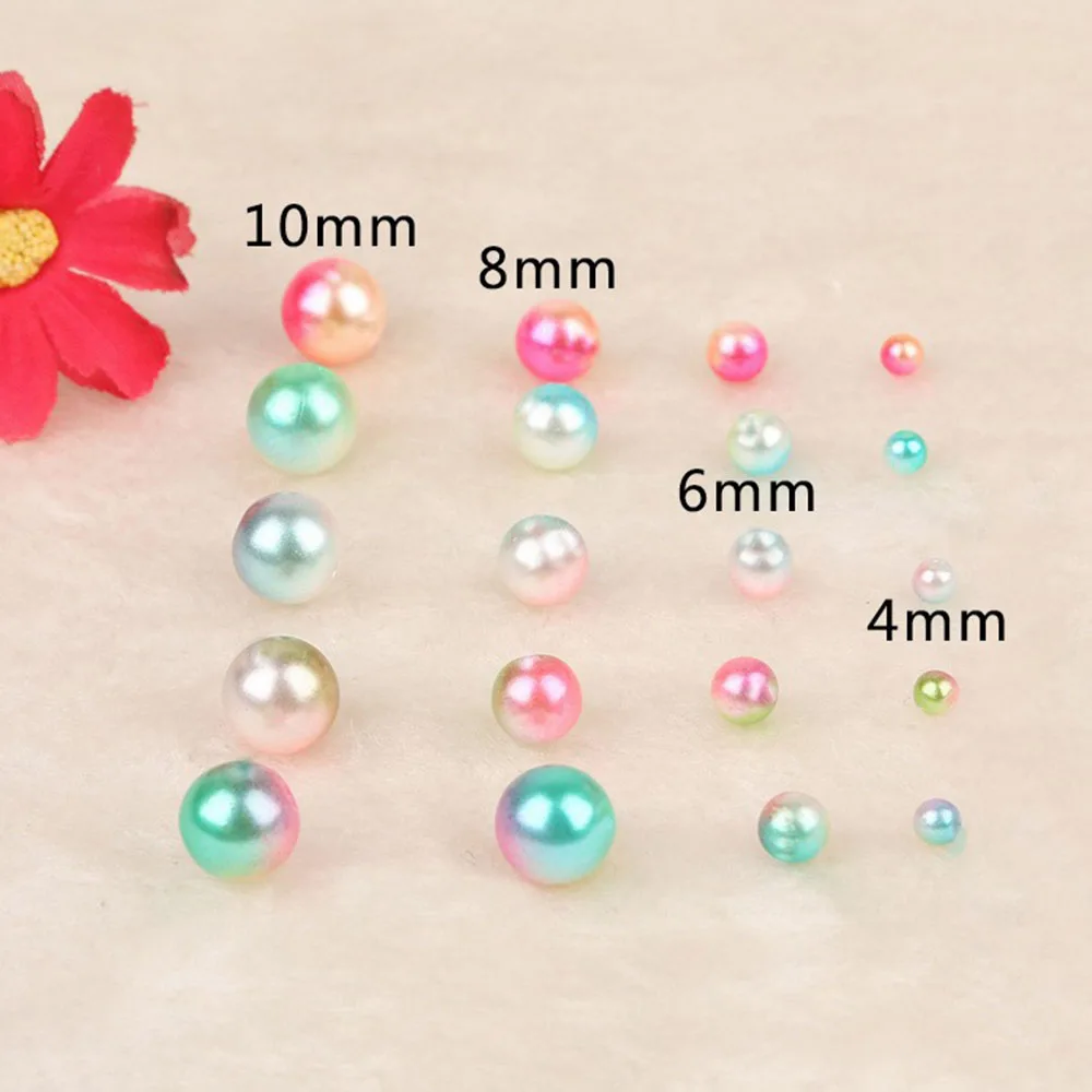 4/6/8/10mm Multi size option about 250Pcs/lot random mix color no holes Pearls Round Beads For DIY Craft Scrapbook Decoration | Дом и сад