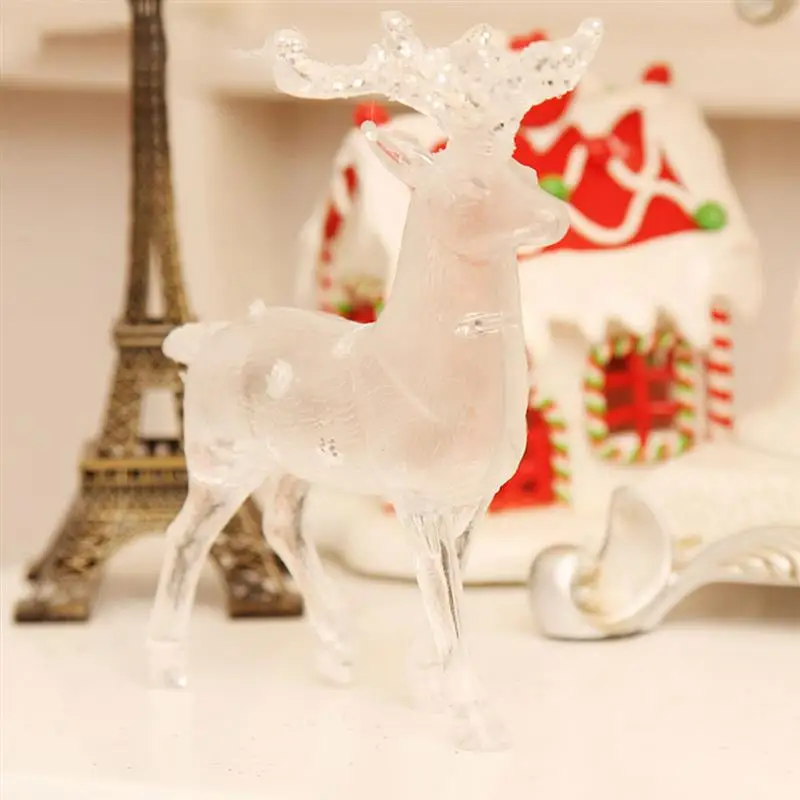 Рождественский лось украшения Рождество прозрачный акриловый прочное украшение