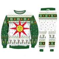 christmas sweaters mens sets oversize chandals wholesale dropship 3d custom jogger outfit sweatpants family suit trouser xmas