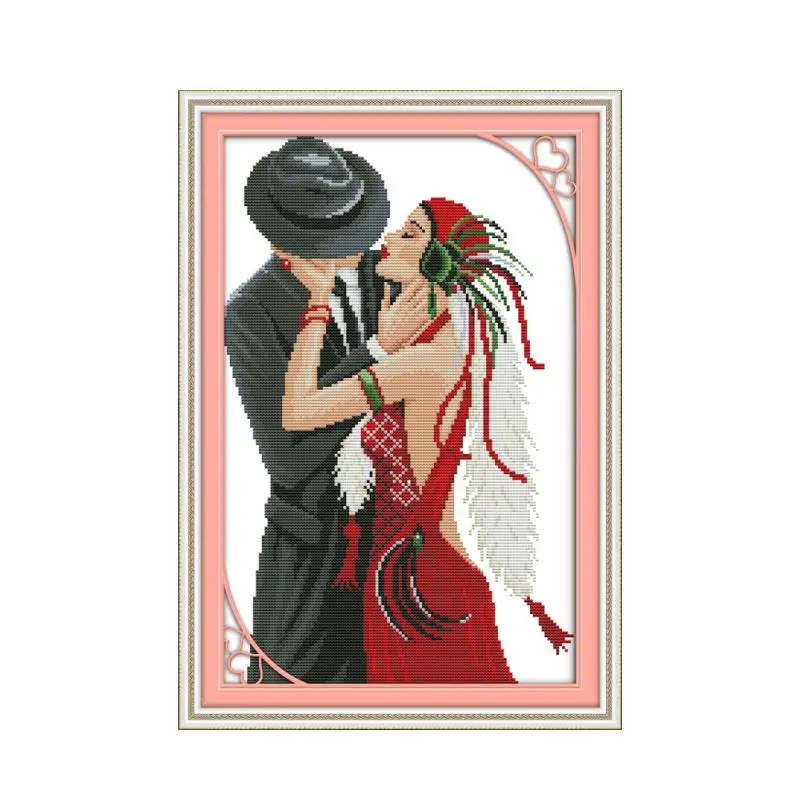 Набор для вышивки крестиком love of dancing girl 18ct 14ct 11ct холсты стежков с принтом вышивка