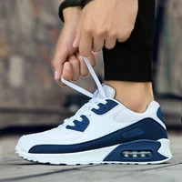air cushion sports casual shoes large size mens shoes 46 lovers trendy running shoes blue patchwork walking jogging shoes
