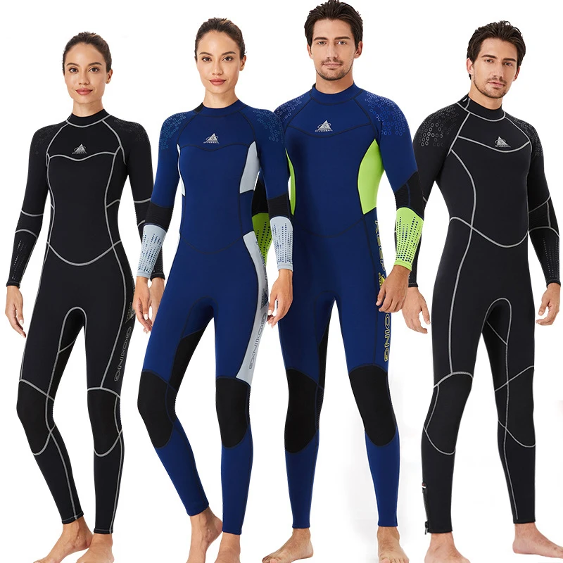 

3MM Men Women Premium Neoprene Wetsuit Scuba Diving Thermal Winter Warm Wetsuits Full Suit Swimming Surfing Kayaking Equipment