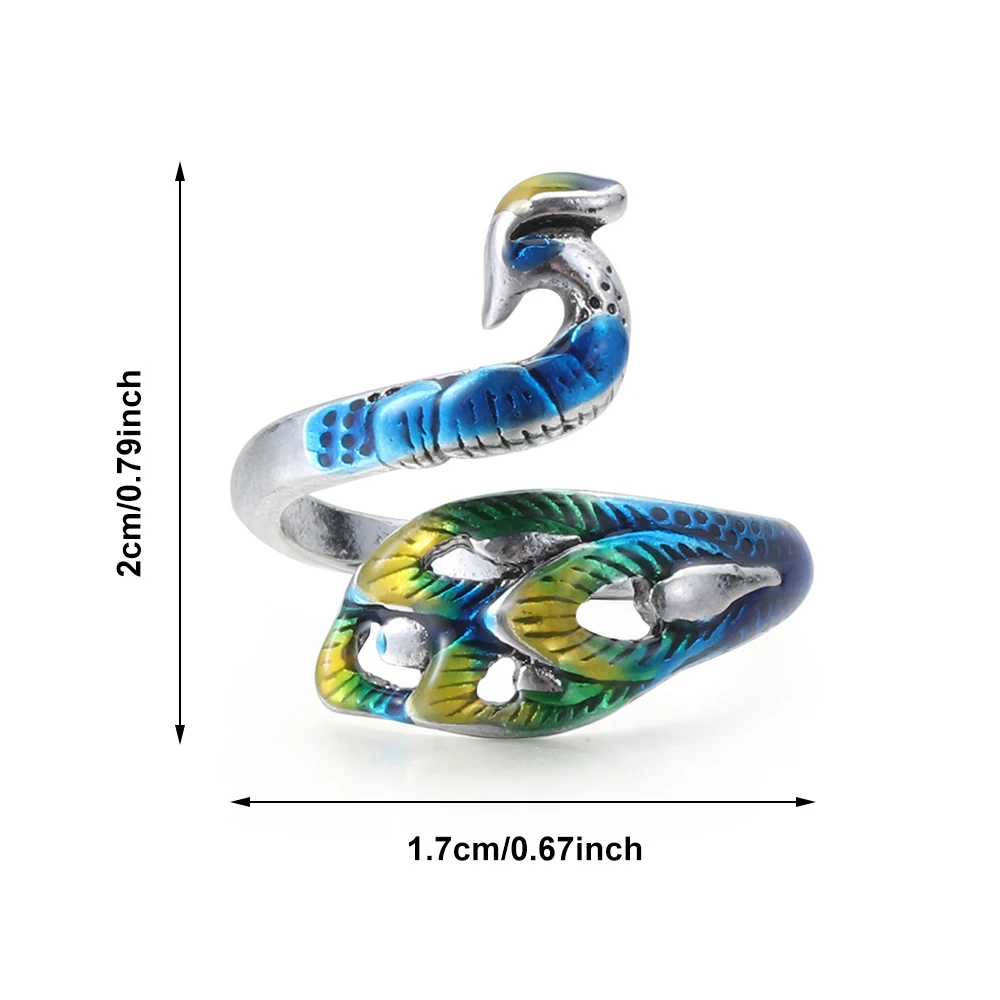 Наперсток для вязания регулируемый из сплава в форме павлина 1 шт. | Дом и сад