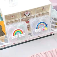 pocket portable mini contact lens case easy carry make up beauty pupil storage lenses box mirror container travel kit cute style
