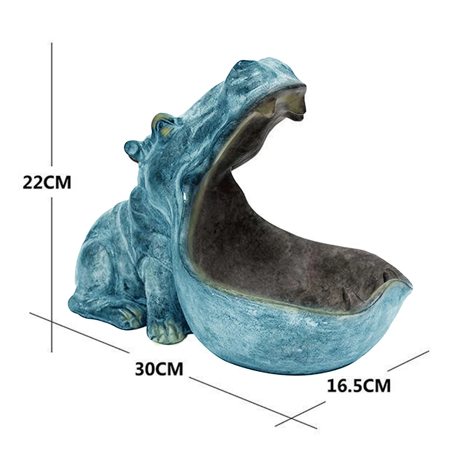 

Resin Hippopotamus Statue Storage Figurine Sculpture Home Decor Ornaments