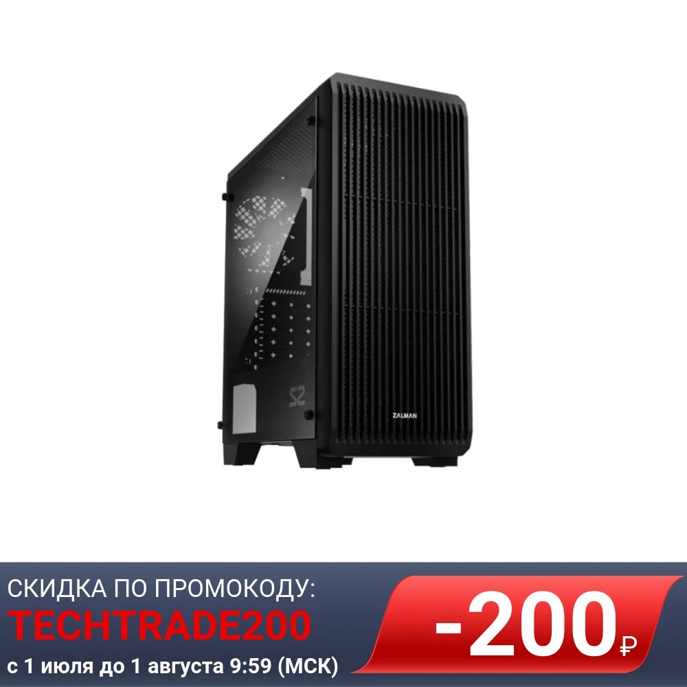 Корпус MidiTower Zalman S2 TG TEMPERED GLASS WINDOW (ATX mATX Mini ITX без БП) (S2 TG)|Корпуса для компьютеров| |