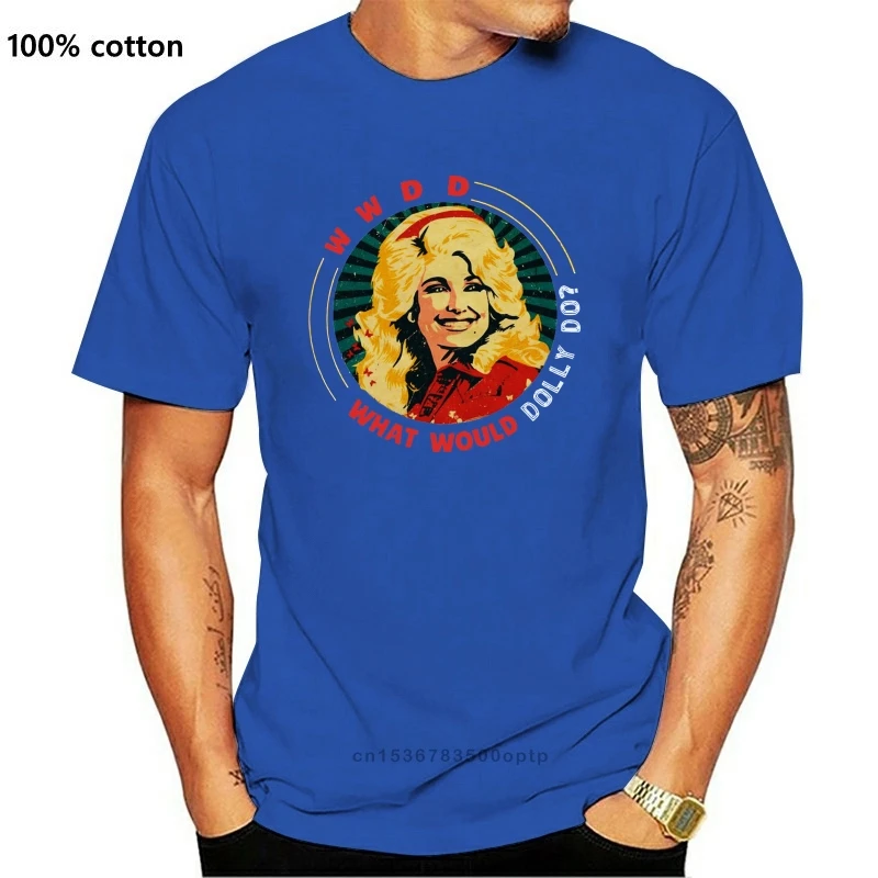 

New What Would Dolly Do Dolly Parton Black T-Shirt S-3Xl Homme Plus Size Tee Shirt