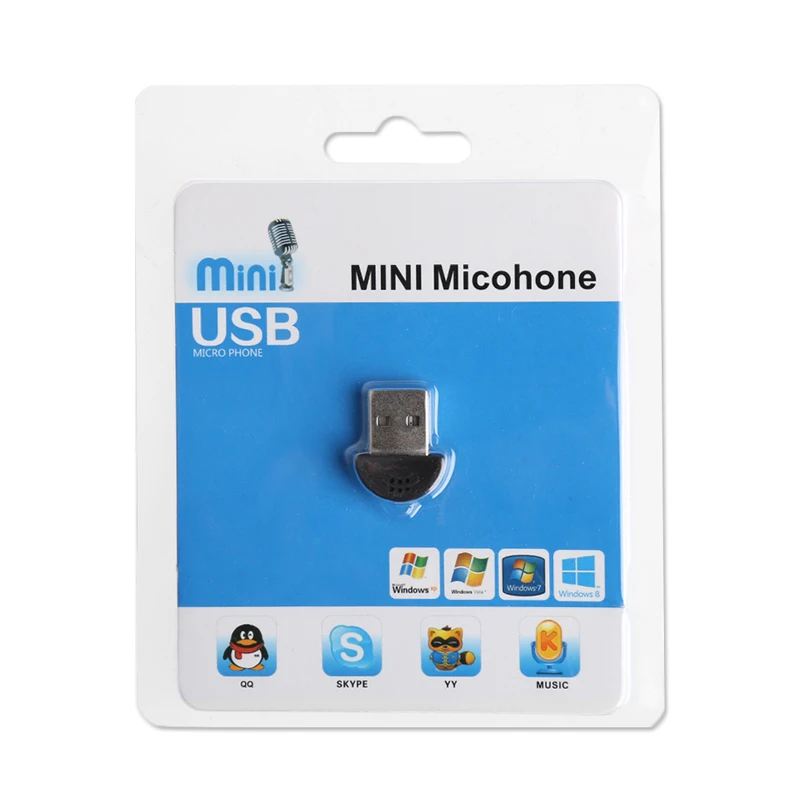 

Super Mini USB 2.0 Plug Microphone Speech Recording Adapter For Laptop PC