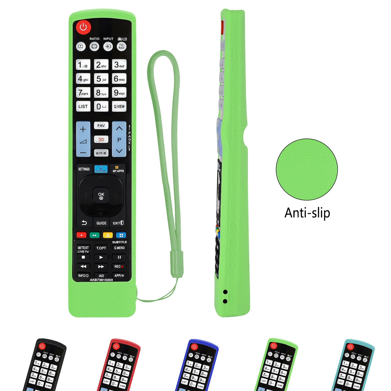 Силиконовый ударопрочный чехол на пульт дистанционного управления для LG AKB73615303