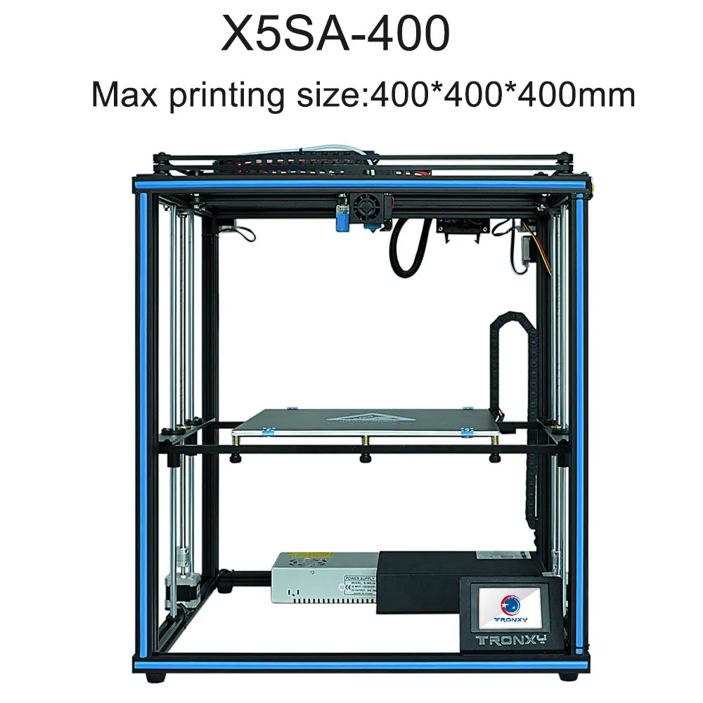 X5SA-400 Tronxy X5SA X5SA-400 FDM 3d принтер набор большой размер печати автоматический Выравнивающий датчик накаливания Высокая точность 3,5 дюймов сенсорный экран - Цвет: X5SA-400