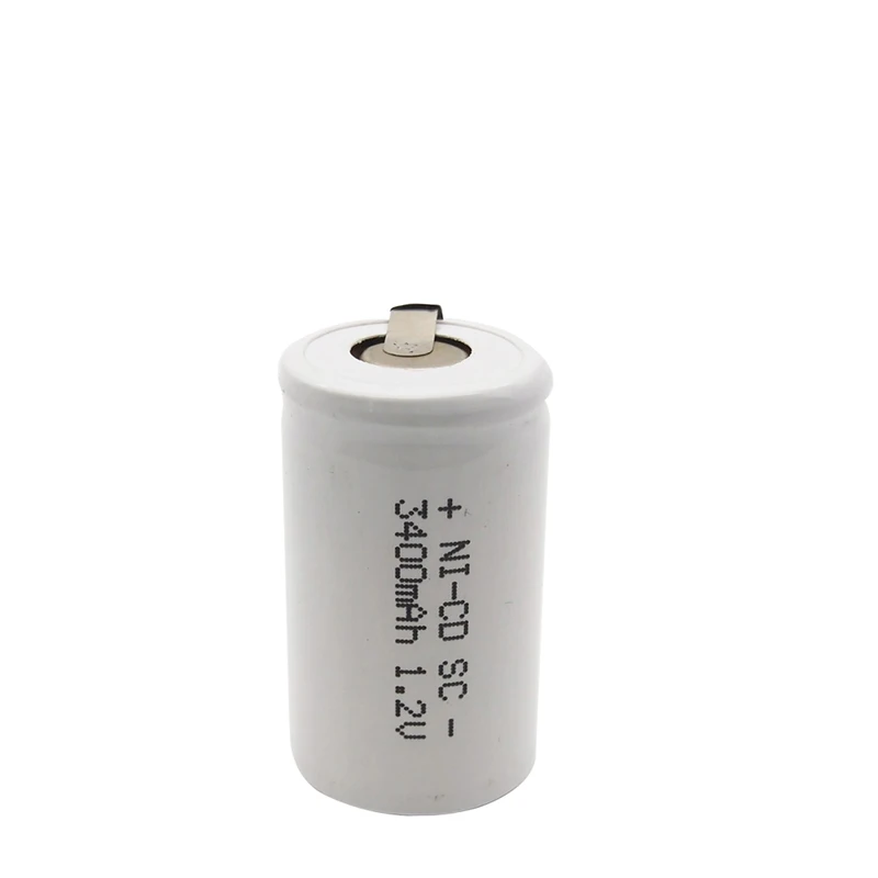18pcs SC 3400MAH 1.2V Rechargeable Battery 4/5 Sub C Ni-cd Cell with Welding Tabs for Electronic Gadgets | Электроника