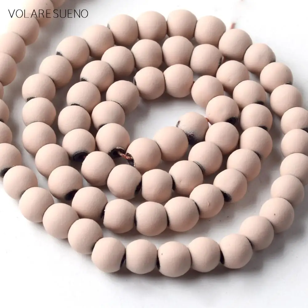 Розовый камень гематит натуральный матовый Резиновые Круглые бусины 4 мм-10 мм