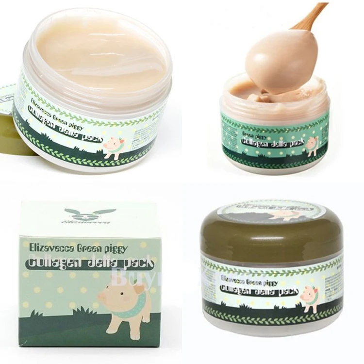Маска из пузырьковой глины Milky Piggy, газированная маска из пузырьковой глины, зеленая Elizavecca, копилка, коллаген, Jella, упаковка, аква, Осветляющая Маска, Корейская маска для лица