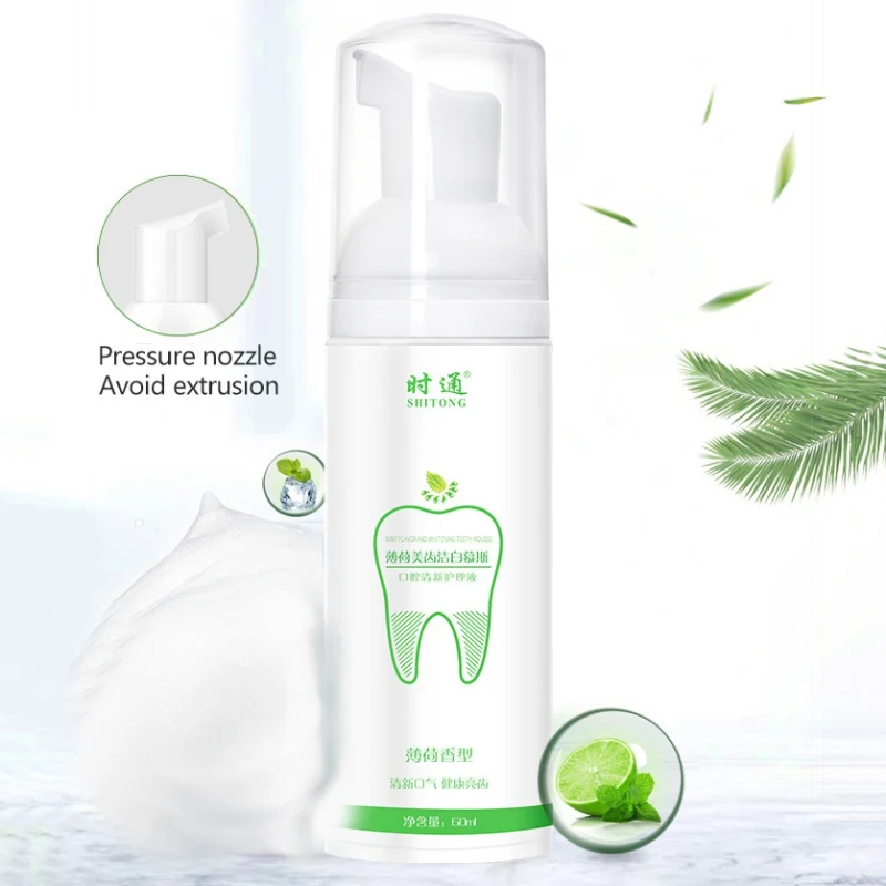 

Mint Lemon Flavor Mousse Toothpaste Remove Tooth Stains Plaque Cleaning Whitening Teeth Foam Toothpaste Teeth Whitening