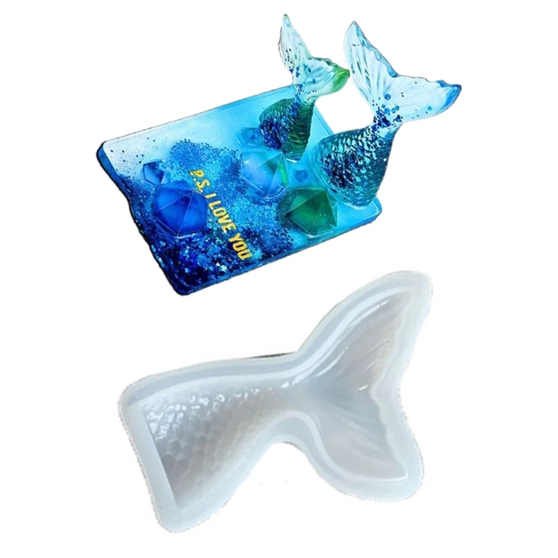 

594B Mer-maid Tail Silicone Molds Non-Stick Trays for Chocolate Candy Making