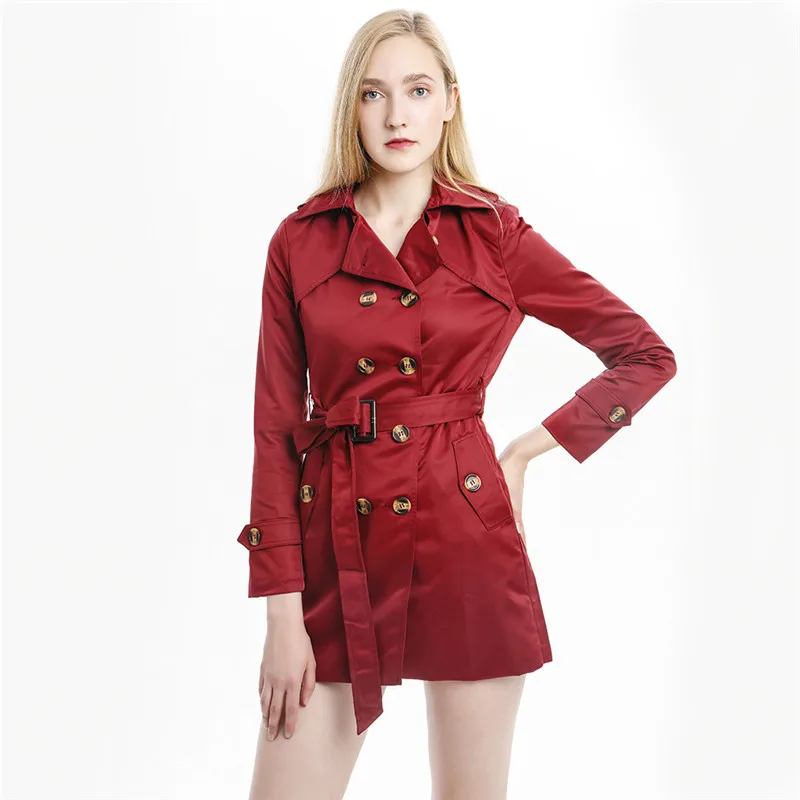 

Women's Windbreaker Casual Adjustable Waist Trench Female Outwear Long Coat Robe Fashion women's Large Size Trench Manteau Femme