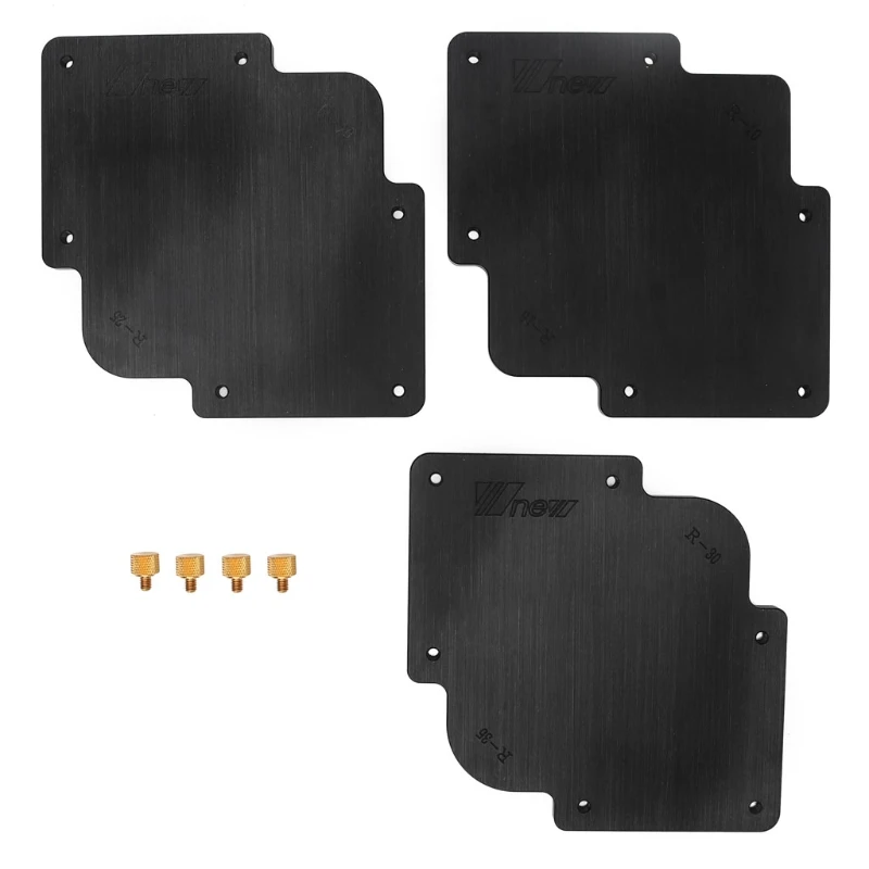 

2018 3Pcs R Round Corner Radius Jig Router Templates Bakelite Plate Engraving Machine JUL30_40