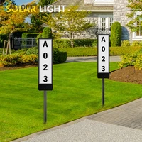 number sign waterproof plaque night light yard light outdoor waterproof home door address sign decor