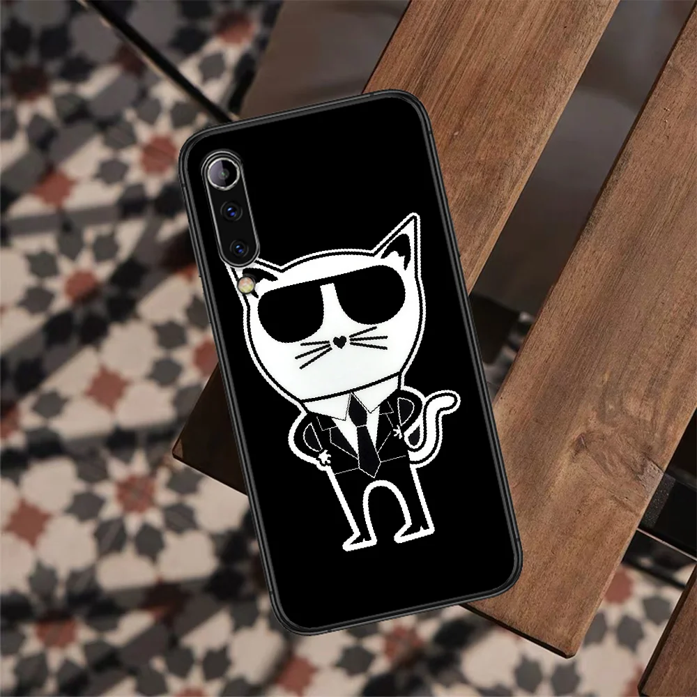 

Lagerfeld luxury Brand KARLS Phone Case For XIAOMI MI 8 9 SE Note 10 T Lite Pro Max 2 POCO X A 3 black Coque Silicone Prime