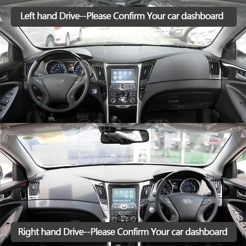 Противоскользящий коврик для Hyundai Sonata EF NF YF LF 2010 ~ 2014 накладка на приборную панель