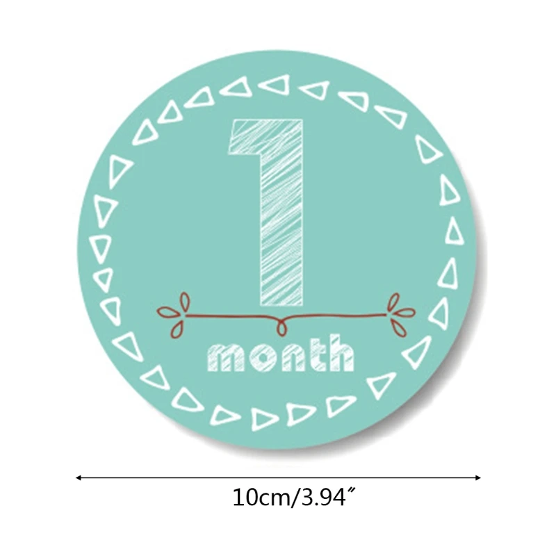 

12 Pcs Baby Pregnant Monthly Stickers Memory Recording Milestone Sticker Props B36E